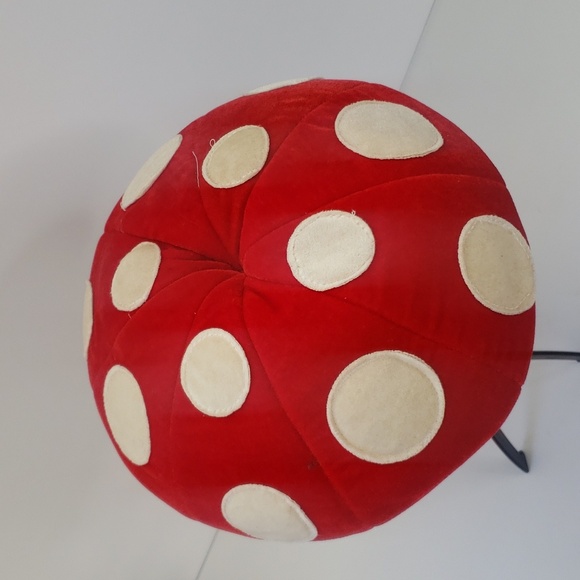Elope Red Mushroom Hat Puffy Plush Vintage - Picture 2 of 12